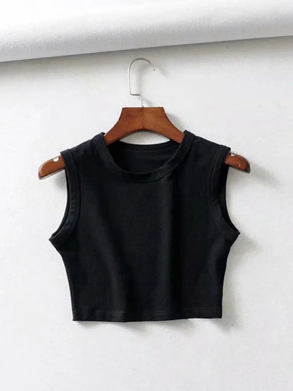 Vintage Cropped Tank Top for Women