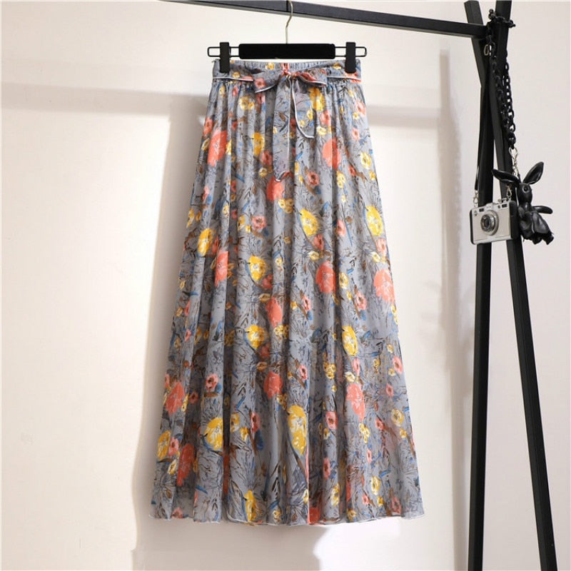 Torrard™ Chiffon Floral Long Skirt