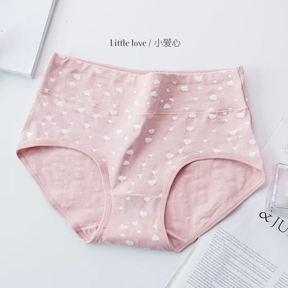 Ultimate Comfort: 4Pcs High-Waist Cotton Panties