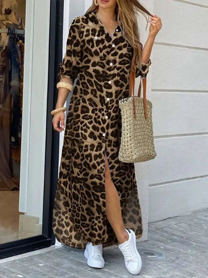 Autumn Leopard Party Dress