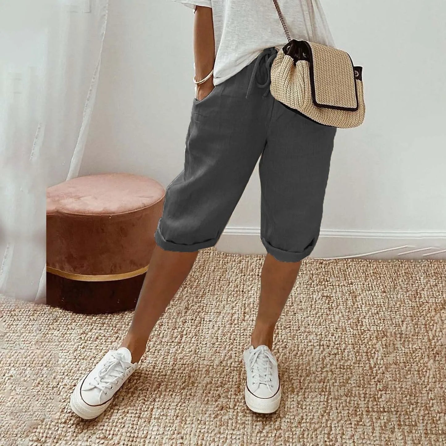 Contrast Stripe Women’s Shorts
