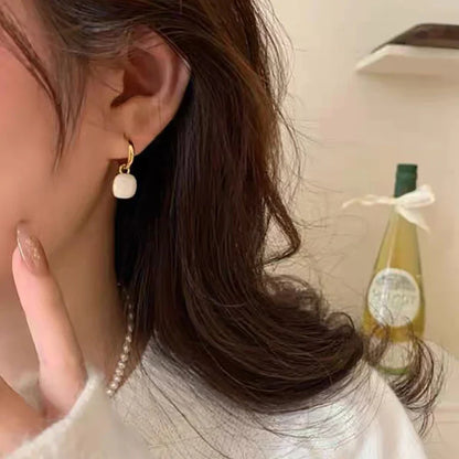 Elegant Enamel Dangle Earrings