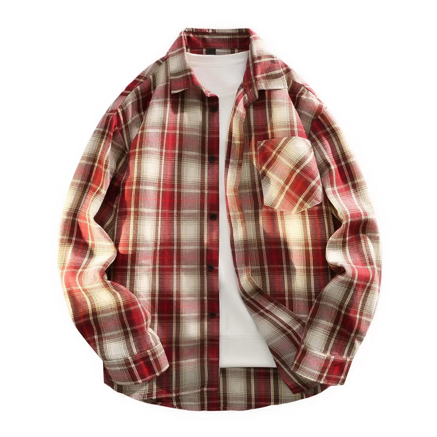 Spring Plaid Casual Shirt