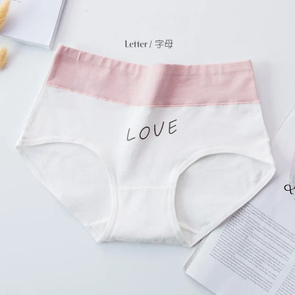 Ultimate Comfort: 4Pcs High-Waist Cotton Panties