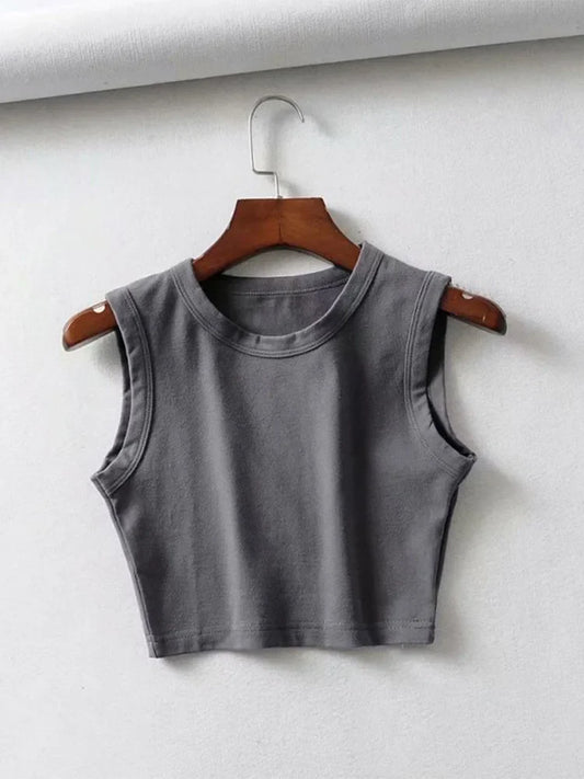 Vintage Cropped Tank Top for Women