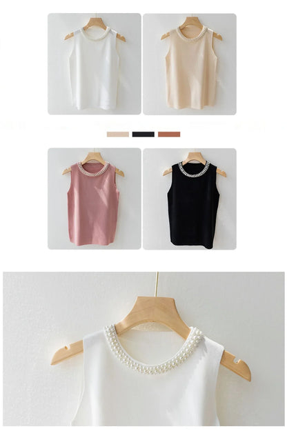 Korea Knitted Vests Women Top