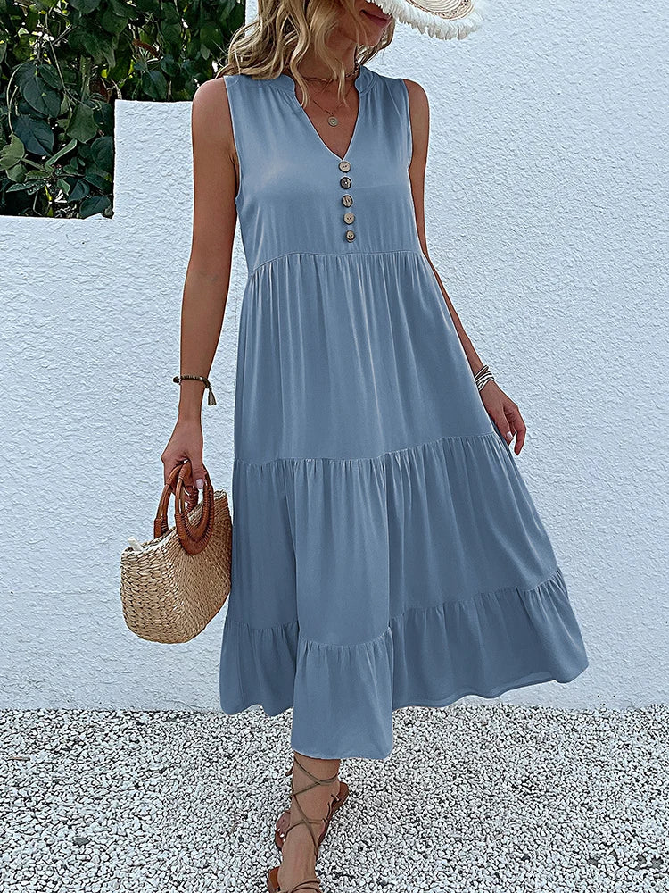 Loose Beach Midi Dress