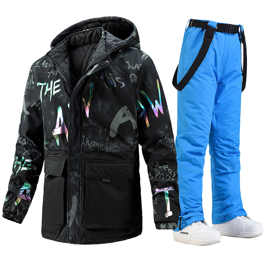 Torrard™ James sport stijl waterdicht blauw vuurvaTorrard™ski pak