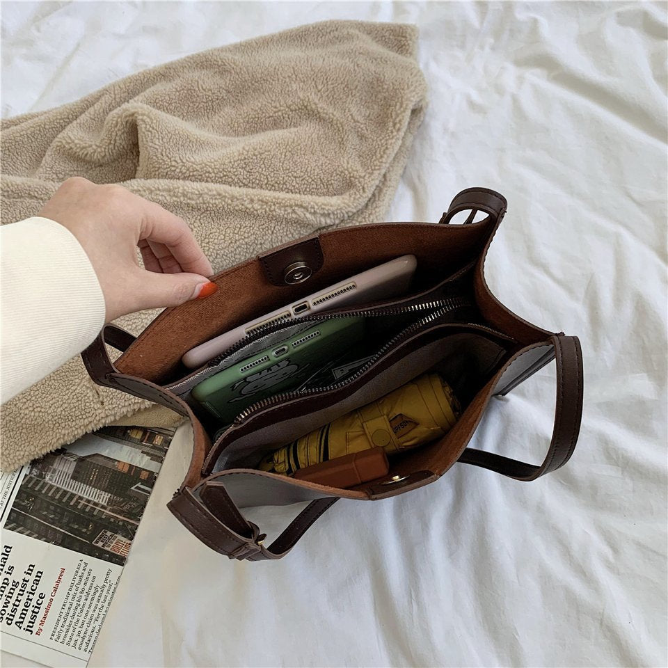 Stylish Vegan Leather Tote