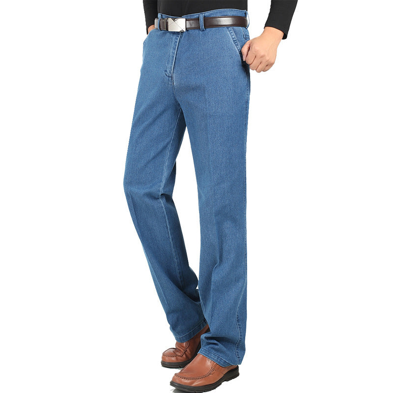 Men High Waist Jeans