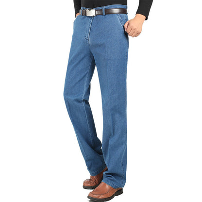 Men High Waist Jeans