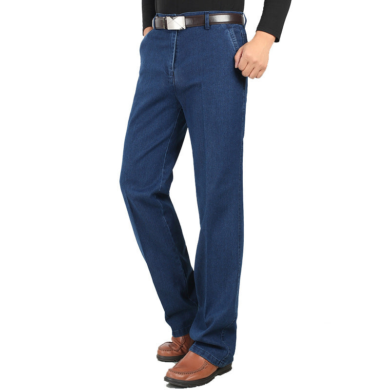Men High Waist Jeans