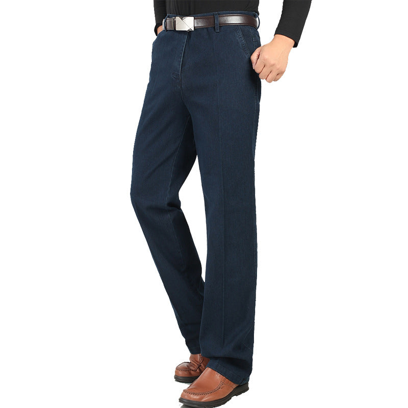 Men High Waist Jeans