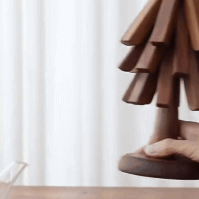Wooden Folding Trivet Set