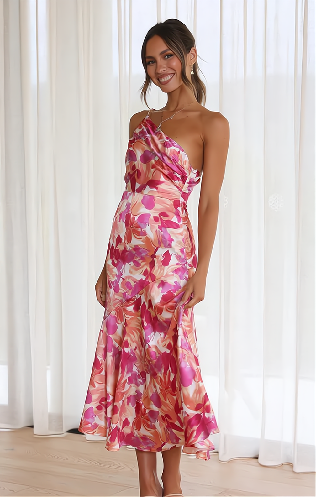 Charlene | Floral dress with spaghetti straps