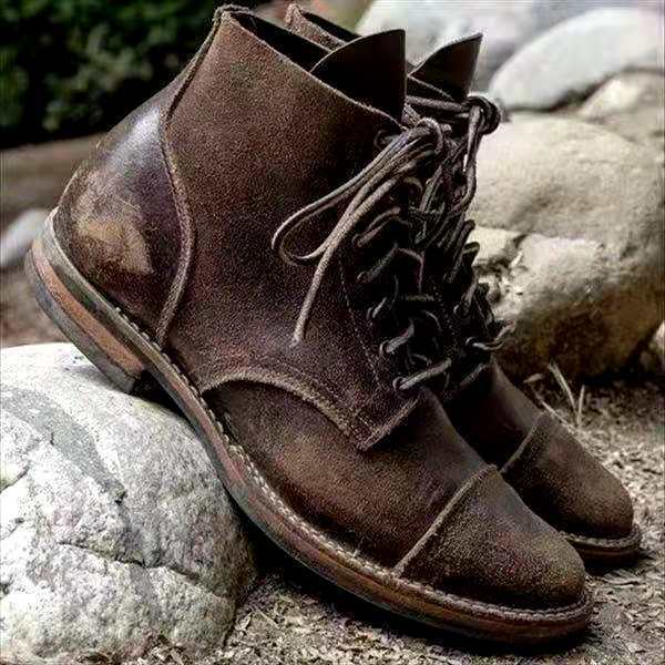 Men Retro Style Lace up Shoe