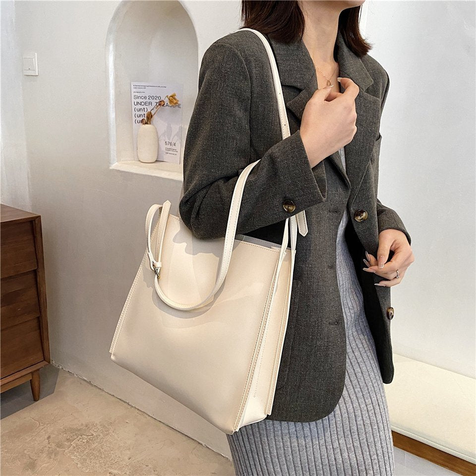 Stylish Vegan Leather Tote